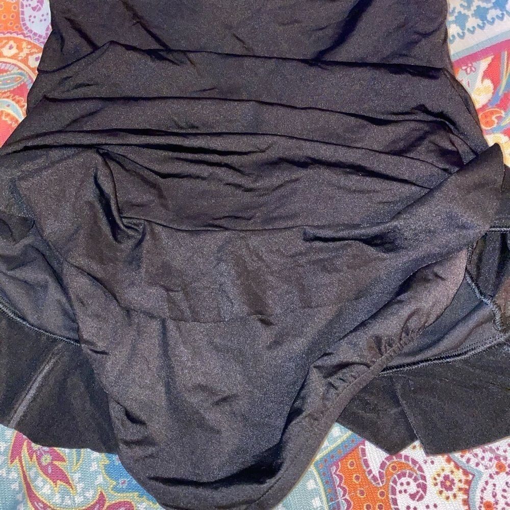 Allen b ruched slimming pin up skirt 1pc suit - Picture 7 of 10